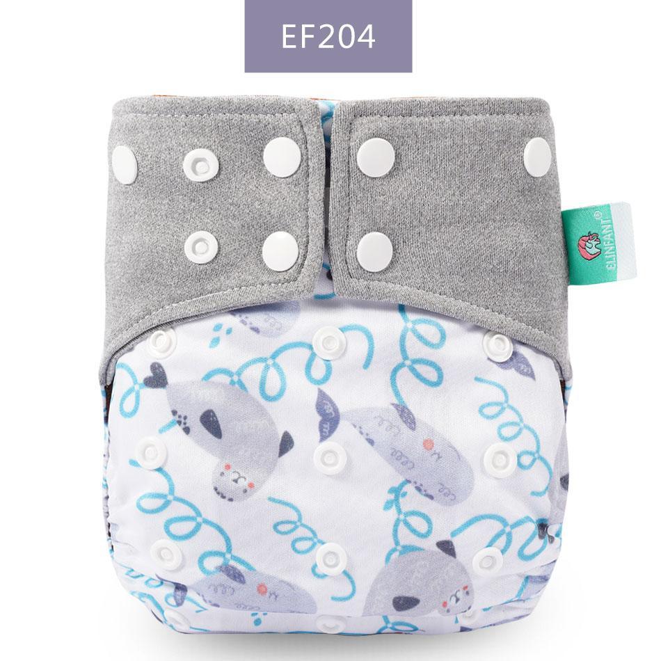Eco-Friendly Reusable Cloth Diaper — Cartoon Owl Print