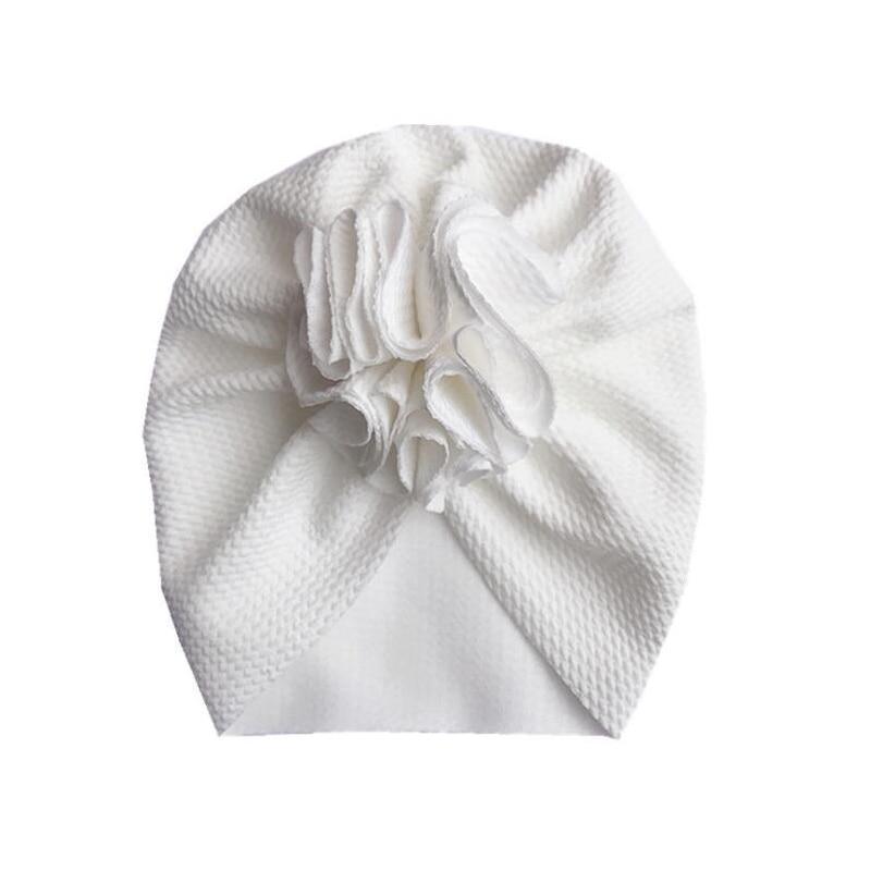 Baby Girl Flower Turban Hat — Newborn Cap Bonnet