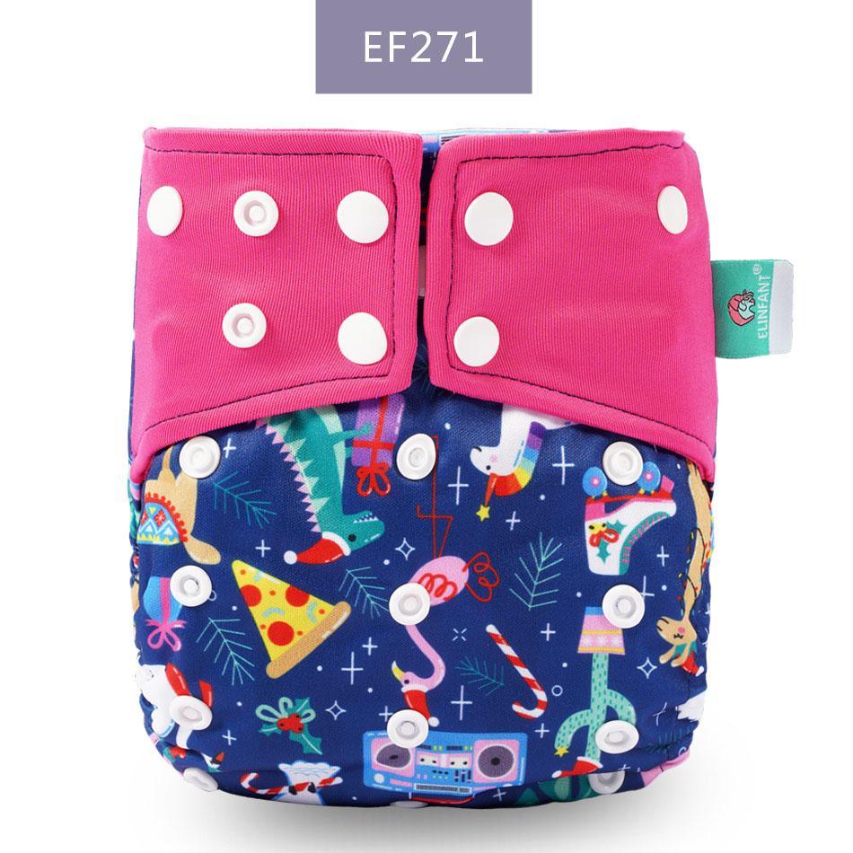 Eco-Friendly Reusable Cloth Diaper — Cartoon Owl Print