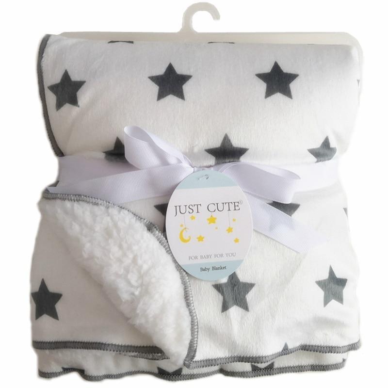 Baby Swaddle Blanket — Coral Fleece Owl Print