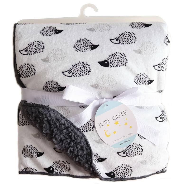 Baby Swaddle Blanket — Coral Fleece Owl Print