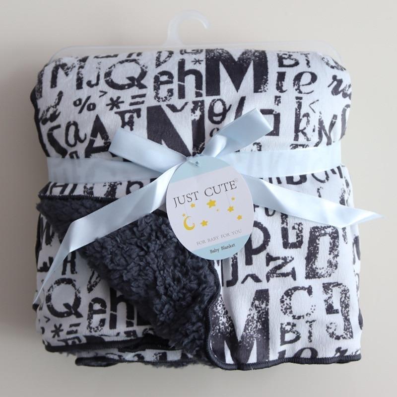 Baby Swaddle Blanket — Coral Fleece Owl Print
