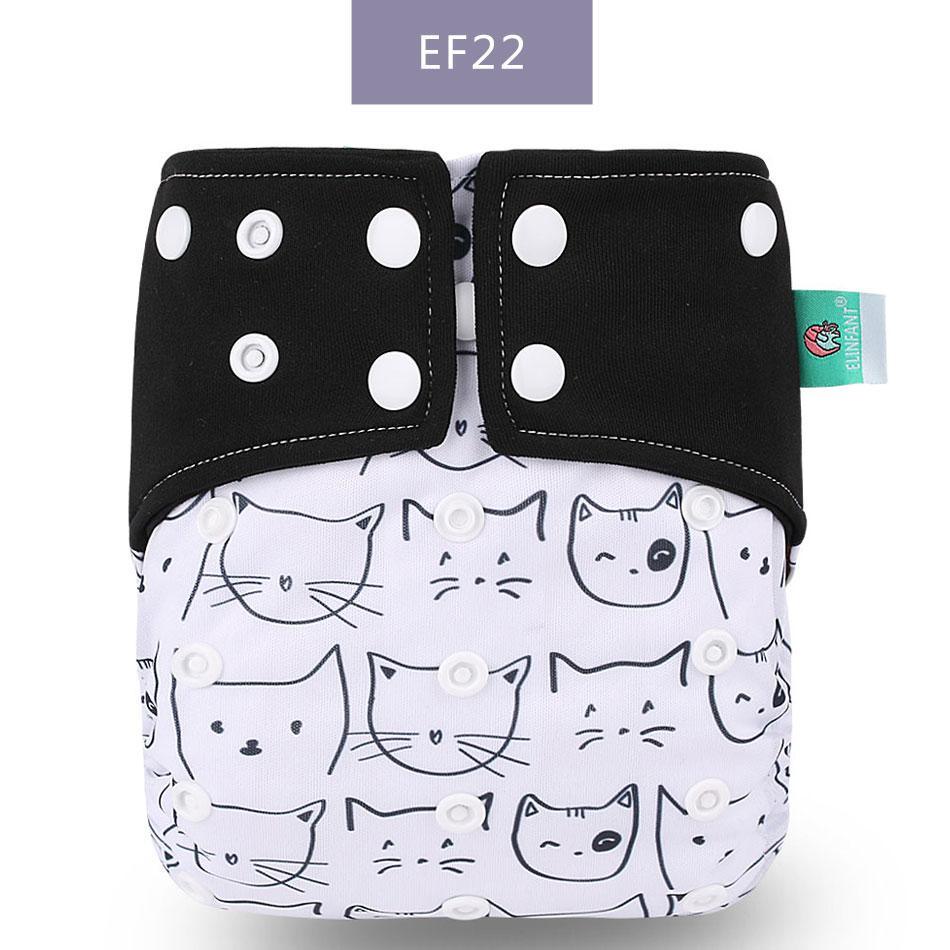 Eco-Friendly Reusable Cloth Diaper — Cartoon Owl Print