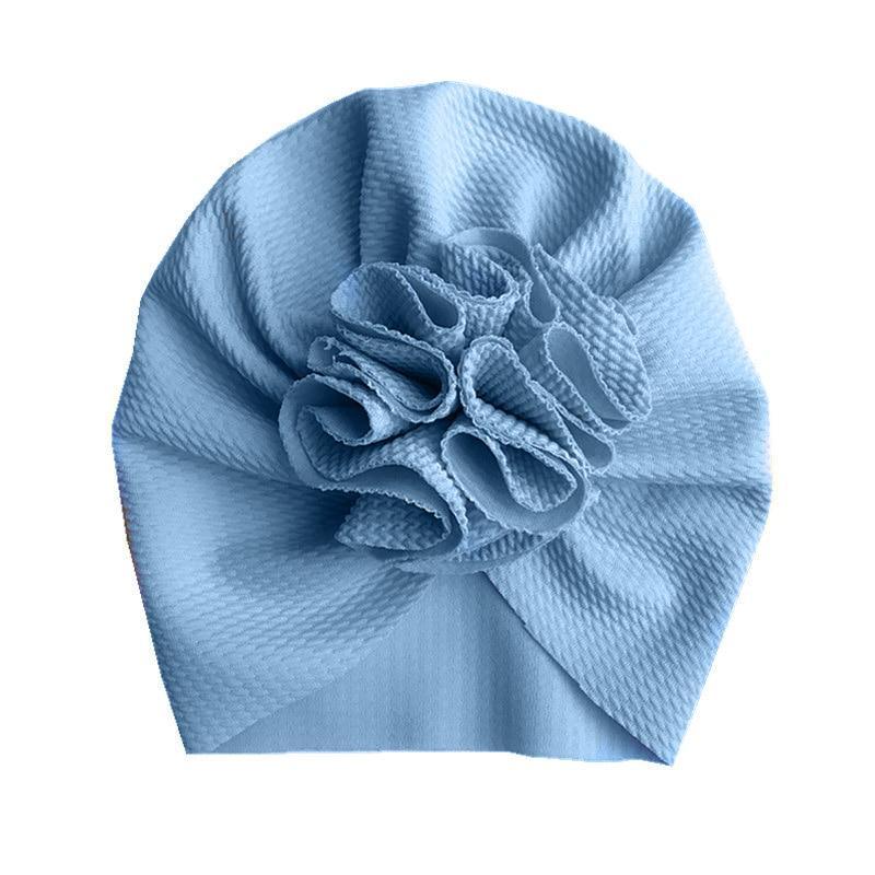 Baby Girl Flower Turban Hat — Newborn Cap Bonnet