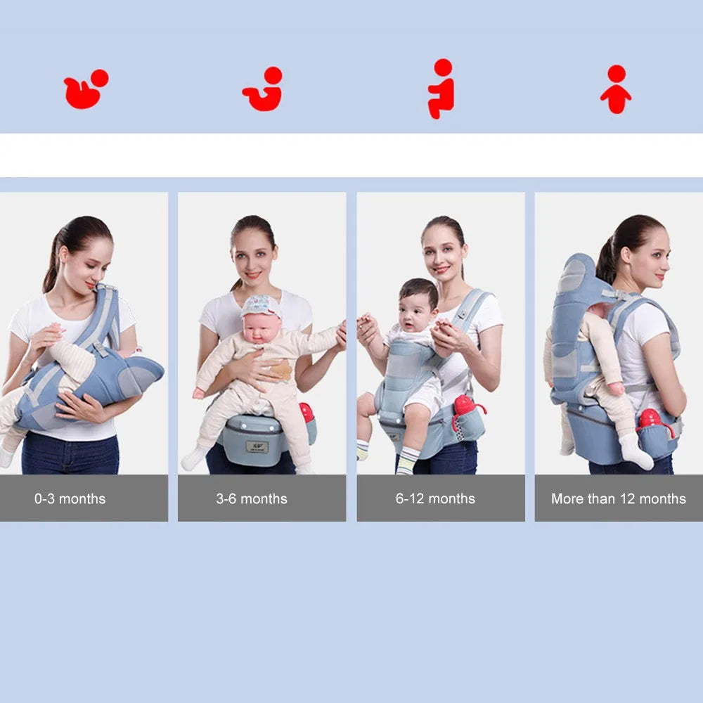 Ergonomic Baby Carrier with Hip Seat — 3-in-1