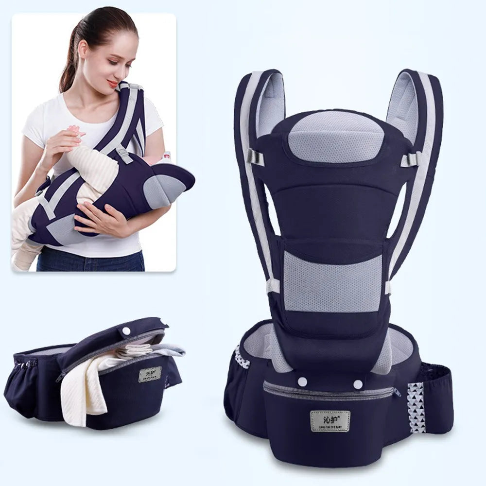 Ergonomic Baby Carrier with Hip Seat — 3-in-1