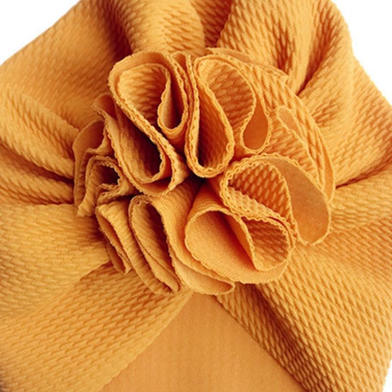 Baby Girl Flower Turban Hat — Newborn Cap Bonnet