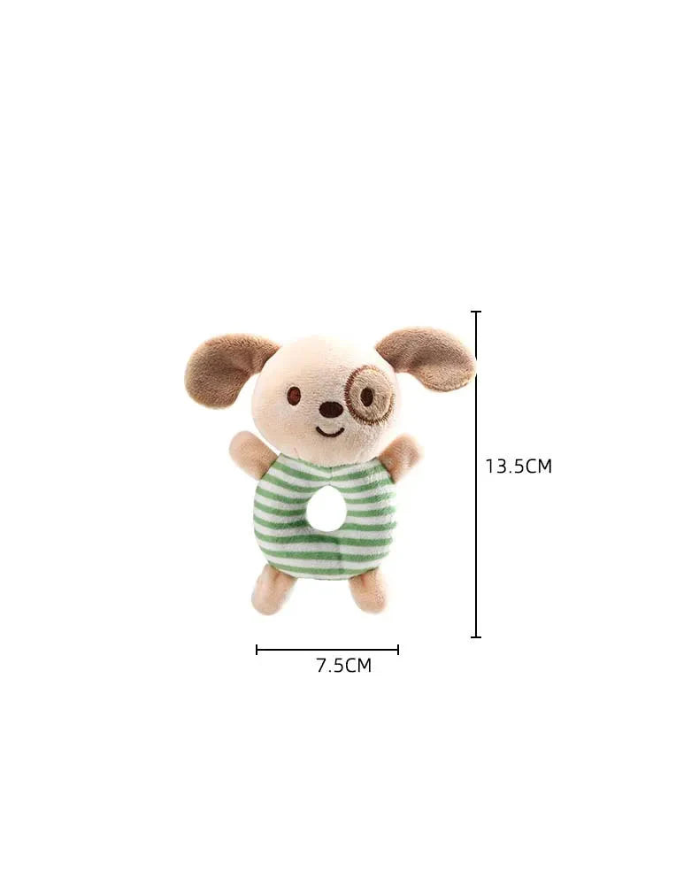 Baby Rattle Toys — Cartoon Animal Plush Hand Ring