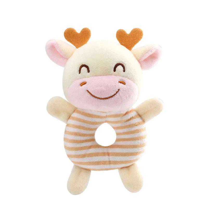 Baby Rattle Toys — Cartoon Animal Plush Hand Ring